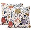 Jaotto Federe Confezione da 2 Federe Cuscini Divano Decorativi Fodere Quadrati Spandex 45x45cm Cuscino Copricuscini per Soggiorno Camera da Letto Casa,Stile Fiore