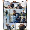Bemaystar Coperta Personalizzata con Foto, Coperta Personalizzata Festa del Papà con Foto e Testo Papà, Nonno o Marito - Regalo Festa del Papà, Festa del Papà Idee Regalo (9 fotos)