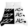 Surwin Trapuntino Copriletto Trapuntato Primaverile Estivo, Stile Moderno, Trapuntino in Morbida Microfibra con 3D Matrimonio Leggero Coperta Letto Singolo Matrimoniale (Bianco e Nero,200x230cm)