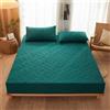 Odot Trapuntati Lenzuola Coprimaterasso con Angoli, Extra Profondo Morbido Traspirante Tinta Unita Elastica Proteggi Coprimaterasso per Letto Singolo Matrimoniale King Size (90x200cm,Verde Scuro)