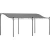 Outsunny Gazebo pergola attaccabile con tetto, tettoia idrorepellente per gazebo, gazebo da giardino autoportante gazebo da giardino tettoia per gazebo da giardino protezione solare per giardino patio