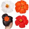 Healeved 3 Fiori Forcine Per Chignon Molletta Fiore Hawaii Forcine Per Chignon Hair Clip Colorate Fermagli Per Con Mollette Fiori Per Per Con Fermagli Per Sposa Ragazze Festa