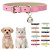 HimyBB Collare Rosa per Cuccioli con Campanello, Morbido Materiale PU, Fibbia Regolabile, S (25,4-33 cm), Rosa, per Cani e Gatti, Small e Medium
