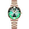 JewelryWe Orologio Impermeabili da Polso da Donna: Orologio con Calendario Settimana con Zircone Cinturino in Acciaio Inossidabile