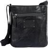 Avirex Borsello Uomo a Tracolla in Eco pelle, Borsa a tracolla Uomo impermeabile con Tasche a Zip in stile vintage, Collezione Buffalo BFL21, Nero