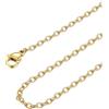 FOCALOOK Collana Uomo Donna Oro 2 mm Sottile in Acciaio Inossidabile Catena di Ricambio per Pendente Oro Rolo Lunga 71cm+5cm Catenina Sottile Regalo Compleanno