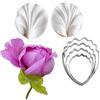 VALINK Fiore Petalo Venatore Taglierino Silicone Stampi Acciaio Inox Ripieno Set, Decorazione Dolci Toosl Coltello per Biscotti Cottura, Teglie e Sugarcract Cioccolato Gumpaste Torta - Peonia