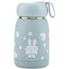 Kuuleyn Piccola bottiglia termica Tazza sottovuoto, thermos carino, mini thermos da viaggio in acciaio inossidabile, tazze da viaggio per bambini, bottiglia di latte per tè di coniglio, per studentessa(Blu)
