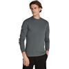 Calvin Klein Uomo Maglietta Maniche Lunghe Badge Waffle Basic, Grigio (Gray Heather), XXS