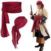 KEQAR Set di Accessori per Costumi da Pirata, Fascia Pirata, Cintura Vita, Capitano Pirata, Medievale Grande, Sciarpa Testa Pirata, Bandane, per Halloween Bambini Adulti