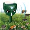 PQETBV Repellente Per Gatti Ultrasuoni, Dissuasore per Gatti Ultrasuoni Energia Solare, con Rilevatore Di Movimento, Scoiattoli, Cani, Volpi e Altri Animali