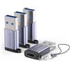 MOGOOD Adattatore USB C Femmina a USB 3.0 Maschio, Connettore Cavo per Magsafe Watch iPhone11 12 13 14 Pro Max,SE, Samsung Galaxy S23, S22, S21