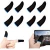 CRLLDPM Manicotti Dita da Gaming per Cellulari,8 Pezzi(4 paia) Maniche per Dita da Gioco Mobile Professionale, Finger Sleeve per Gioco Cellulare,Gaming Finger Sleeve Manicotto per Pollice per Touch Screen