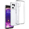 REY Cover in Gel TPU Trasparente per Oppo Find X5 PRO 5G, Ultra Sottile 0,33 mm, Morbido Flessibile, Custodia Silicone