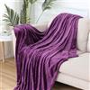 Morbuy Coperta Pile Matrimoniale Leggera Singolo Plaid Autunno Inverno Coperta Flanella a Stagioni Morbido Accogliente e Caldo per Divano e Grande Letto (Viola Scuro,120X200cm)