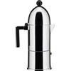 Alessi - Caffettiera espresso italiano La Cupola - Nero - Acciaio magnetizzato - Designer Aldo Rossi