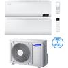 Samsung Climatizzatore Condizionatore Samsung CEBU + CEBU S2 R32 Wifi Dual Split Inverter 7000 + 9000 BTU con U.E. AJ040TXJ2KG/EU NOVITÁ 2025 Classe A+++/A++