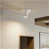 Plafoniera Ø167x90mm GU10 in Gesso Pitturabile Rotonda