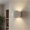 Applique da Parete G9 Curva GLOBE in Gesso Pitturabile