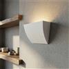 Applique da Parete E14 Curva Luce Indiretta in Gesso Pitturabile