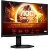 AOC Gaming C27G4ZXU Monitor curvo FHD da 27 pollici, 280 Hz, 0,3 ms, FreeSync Premium, HDR10 1920x1080, 2x HDMI, DisplayPort, USB Hub Regolabile, nero/grigio, 27 pollice FHD Curvo, Fast VA