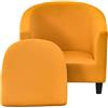 JUNLEBUYI 2 Pezzi Copripoltrona 1 Posto Elasticizzato Copripoltrona Da Cocktail Chesterfield Rimovibile Lavabile Per Bancone Soggiorno Tullsta Camera Da Letto Bar (12#)