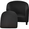 JUNLEBUYI 2 Pezzi Copripoltrona 1 Posto Elasticizzato Copripoltrona Da Cocktail Chesterfield Rimovibile Lavabile Per Bancone Soggiorno Tullsta Camera Da Letto Bar (3#)