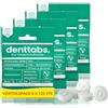 DENTTABS Deltabs, pastiglie per spazzolino da denti senza fluoruro (4 X 125 pezzi), delicate e comode, senza fluoruro, vegan, cosmetici naturali