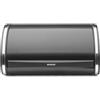 Brabantia Roll Top Portapane a Serranda- Contenitore Compatto da Banco con Piano Piatto, Design Resistente in Acciaio per Pane, Bagel, Roll, Taglia Media, Matt Black