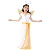 Lito Angels Children's Apparel Lito Angels Vestito Costume da Angelo con Ali e Aureola per Bambina Taglia 10-11 anni, Bianco