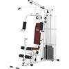 HOMCOM Stazione Fitness Multifunzione per Casa e Palestra con 4 Imbottiture, in Acciaio e PU, 150x110x210 cm, Bianco | Aosom Italy
