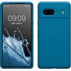 kwmobile Cover per Google Pixel 7a Custodia - Back Case per Smartphone in Silicone TPU - Protezione Gommata - blu indaco