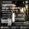 NONE MOVESPEED Lanterna da campeggio a LED Batteria di grande capacità da 70000 mAh con lampada ricaricabile Luce di emergenza a LED per interruzione di corrente esterna