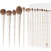 BEILI Pennelli da Trucco 15 PCS Vegano Set Pennelli Make Up Professionali Fondotinta in polvere Evidenziatore Correttore Ombretto Matita per sopracciglia Spoolie Capelli sintetici