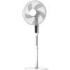 Megashopitalia Ventilatore a Piantana 45W base Tonda Cinque Pale Telecomando (Bianco)