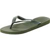 Havaianas Top Brasil Logo, Infradito Unisex - Adulto, Green Olive, 43/44 EU