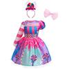 Lito Angels Vestito Costume Principessa Caramelle Lecca Lecca con Cerchietto per Bambina Taglia 8-9 Anni, Rosa