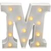 JANDEI - Lettere LED, Numeri Luminosi, Figura a Cuore, 22cm, con Luce Calda per Decorazione e Atmosfera, Luci Notturne Scrivania, Compleanni, Matrimoni, Vetrine. Funzionano con batterie AA (M)