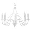 SOLLUX lighting Lampadario a Sospensione - Lampada a Soffitto in Acciaio - 5 Paralumi - Lampada LED - Bianco Minerwa