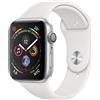 Apple Watch Series 4 (2018) | 44 mm | Alluminio | GPS | argento | Cinturino Sport bianco