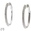 Orecchini oro bianco 18 kt 750 cerchi diamanti 0,45 ct -310/ST-