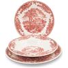 Churchill James Sadler & Sons Brookpink Servizio Piatti In Terracotta - Set 18 Pz