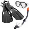 Intex Kit completo pinne maschera e boccaglio da sub adulti per immersioni e snorkeling -Nero