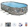 Bestway - piscina fuori terra power steel comfort jet ovale 610 x 366 x 122 cm