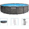 Intex - Set Piscina Greywood Prism Frame Premium 457x122 cm