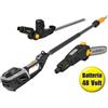 Alpina Amt 48 Li Kit - Attrezzo multifunzione con accessorio tagliasiepi e potatore incl. batteria e caricabatteria - Alpina
