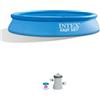 Intex 28118NP - Piscina Fuori Terra Easy Set Rotonda, Pompa Filtro 1250 L/h, 3077 l, pvc, Azzurro, 305x61 cm - Intex