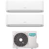 Hisense - Climatizzatore Condizionatore Dual Split Inverter serie hi-comfort 7+9 con 2AMW35U4RGC R-32 Wi-Fi Integrato 7000+9000
