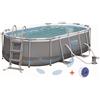 Bestway Piscina Power Steel Ovale Con Telaio Portante Cm.427x250x100h. 56620