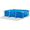Intex - 28270NP - Piscina Fuori Terra Rectangular Frame Rettangolare, 1662 l, Acciaio e pvc, Blu, 220x150x60 cm